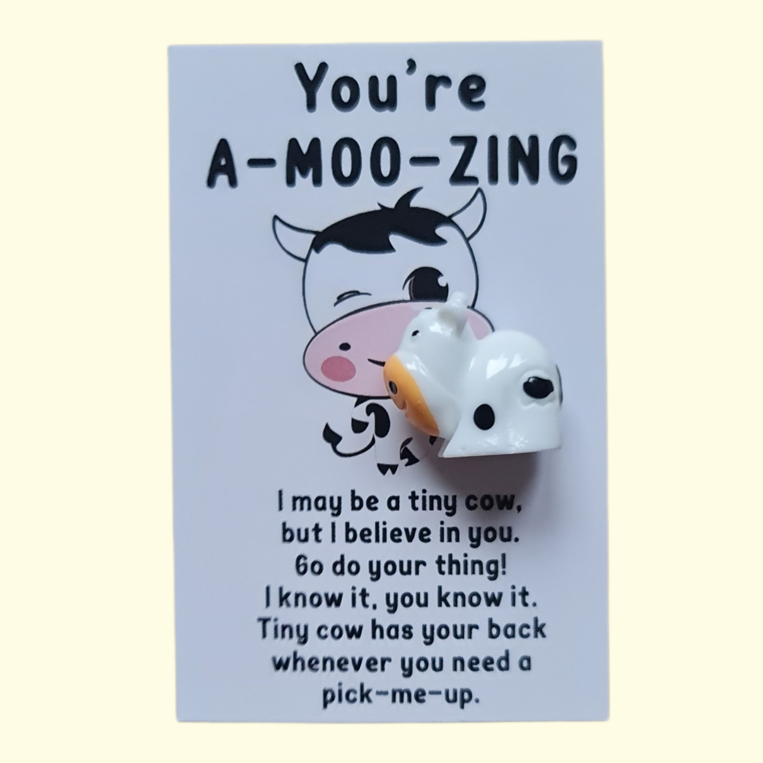 You're A-Moo-Zing Cow Pocket Hug