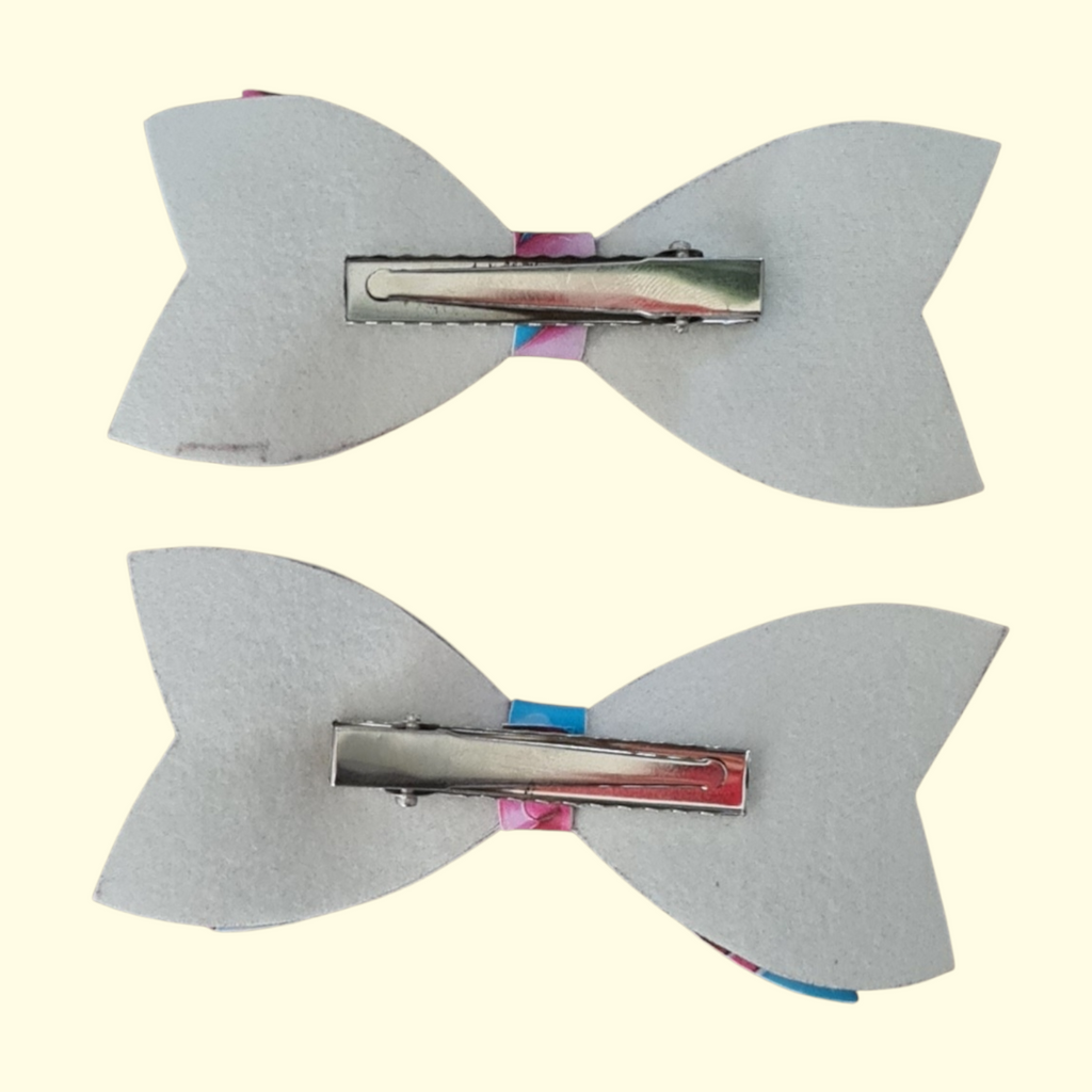 Donut Pink Hair Bow x2