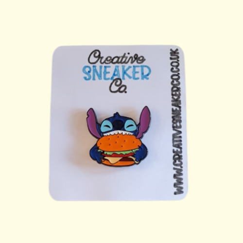 Stitch Burger Pin Badge