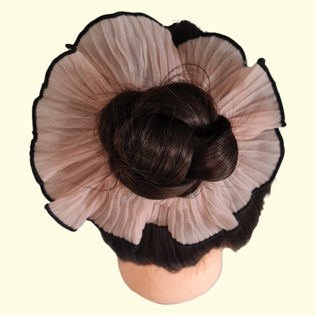Large Frill Pink Hair Scrunchie