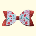 Cherry Heart Standard Hair Bow