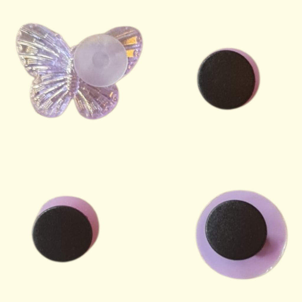 Purple Butterfly Crocs Charms x4