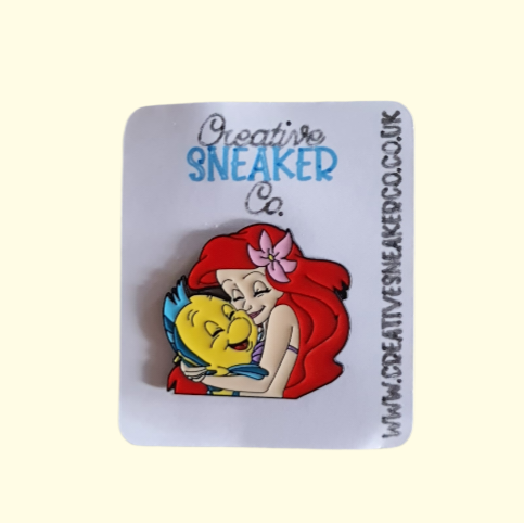 Princess Ariel and Flounder Pin Badge