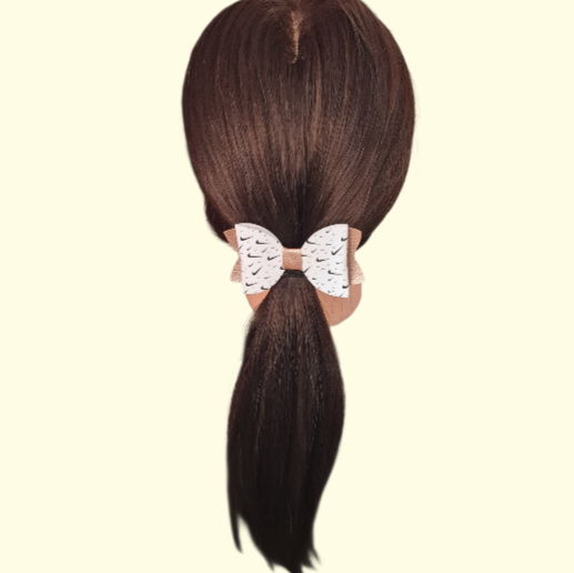 Swoosh Dusky Pink Hair Bow