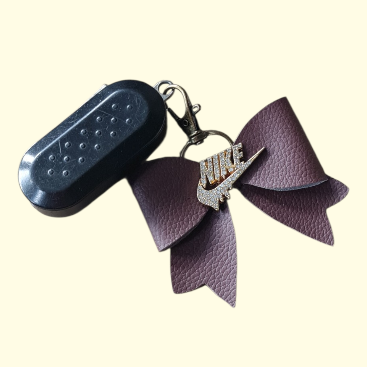 Brown Gold Nike Swoosh Bag Charm