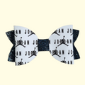Jumpman Navy Glitter Hair Bow