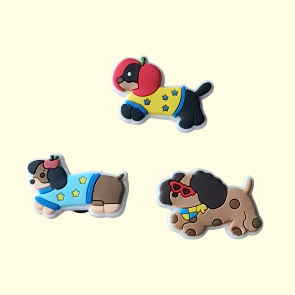 Sausage Dog Crocs Charms x3