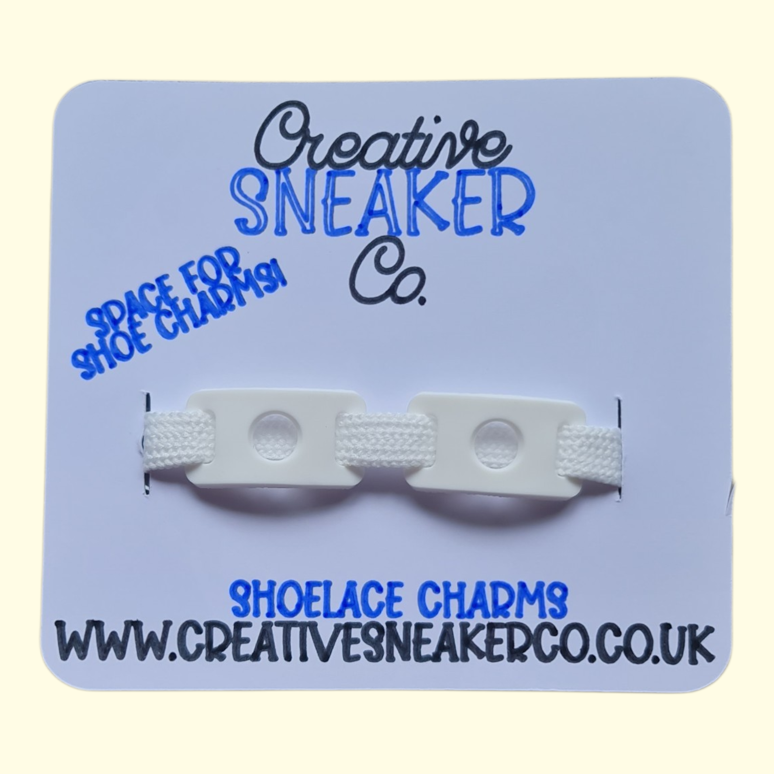 Charm Tag White Shoelace Charms