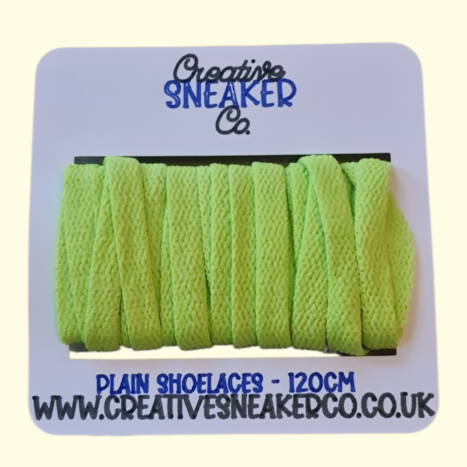 Flat Shoelaces 120cm Bright Green