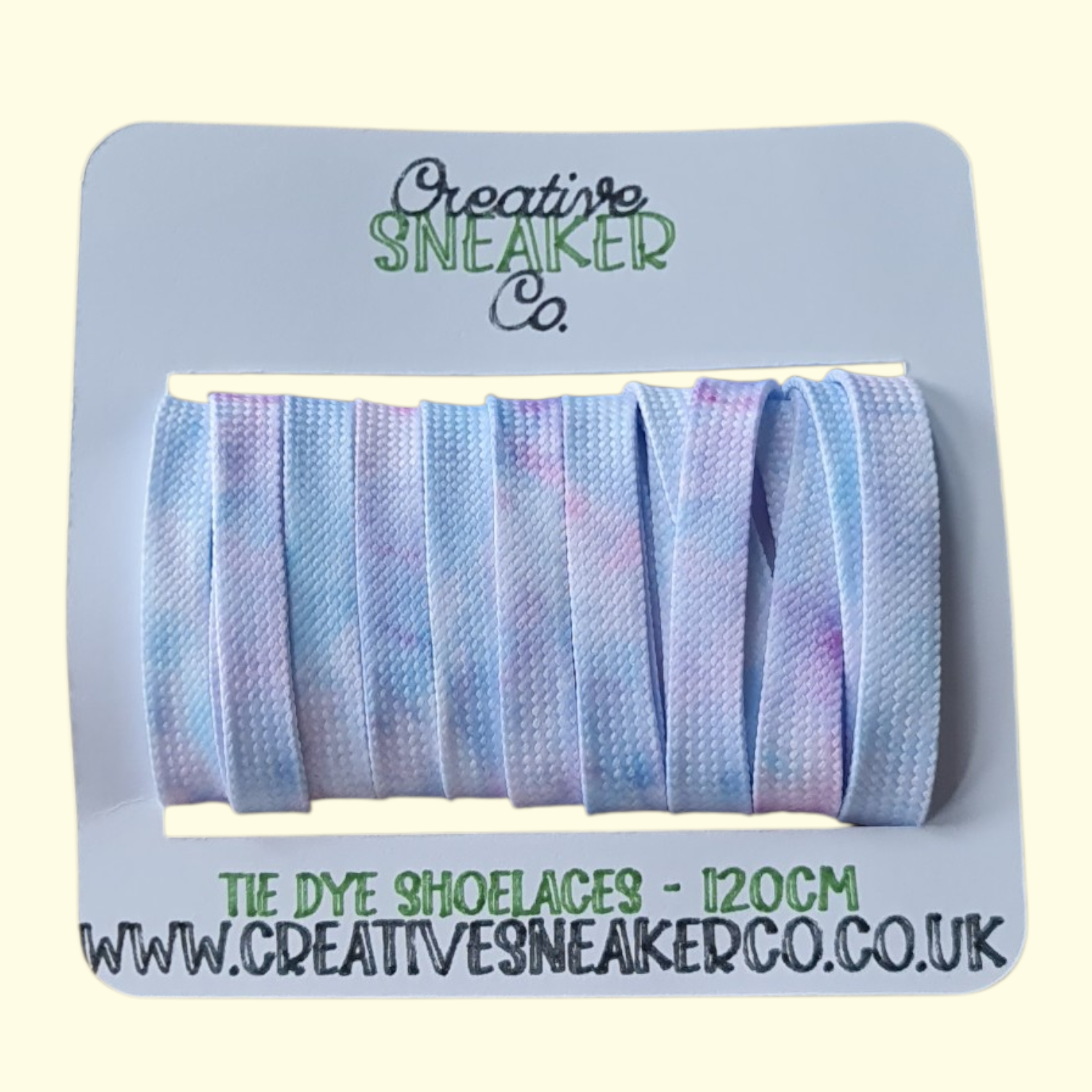 Tie Dye Flat Shoelaces 120cm Pink and Blue