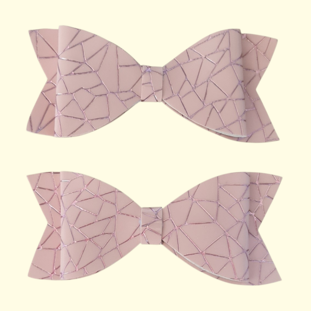 Shard Pink Hair Bow x2