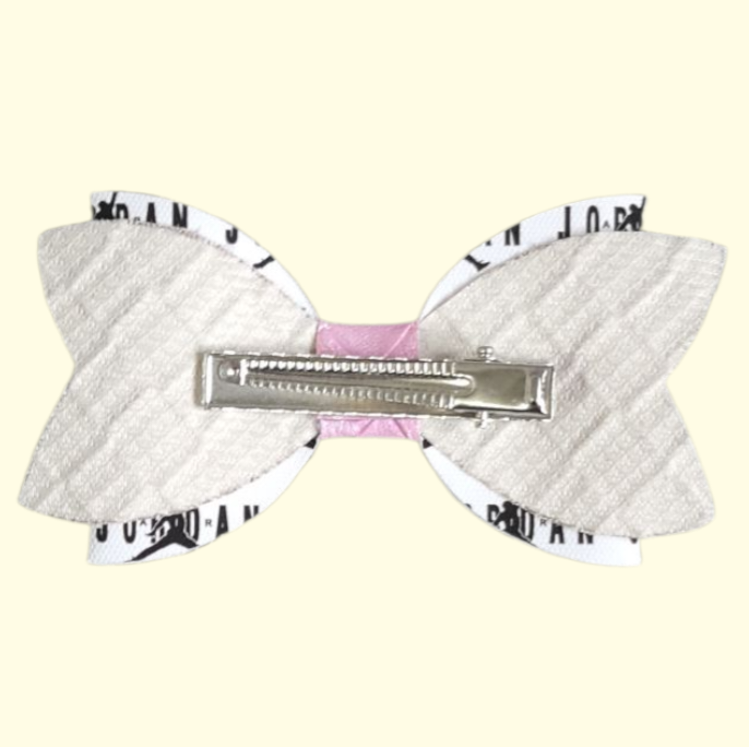 Jumpman Pink Cubes Hair Bow
