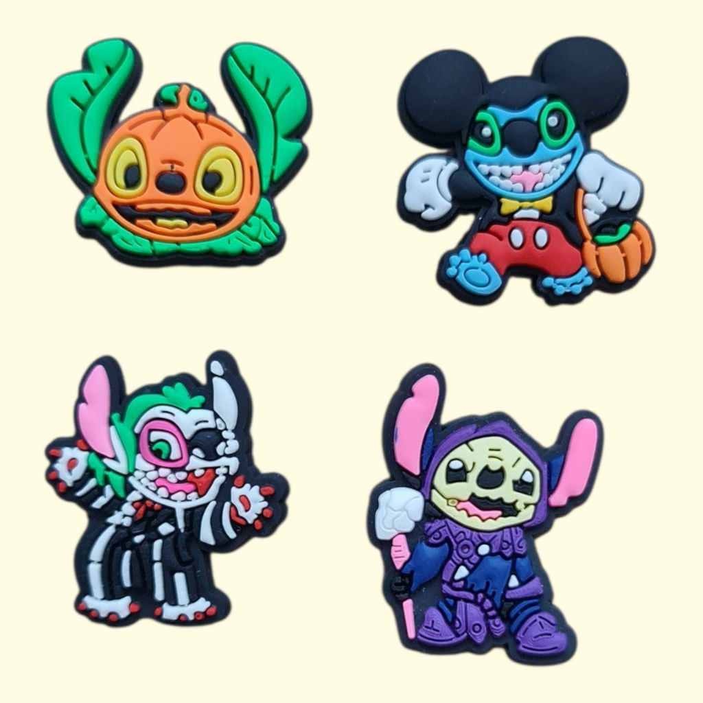 Stitch Halloween Crocs Charms x4