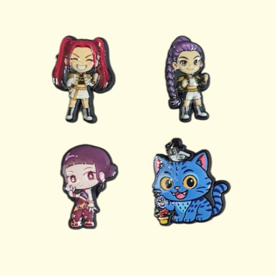 K-Pop Huntrix Crocs Charms 4 Pack