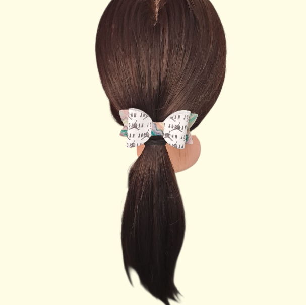 Jumpman Green Marble Glitter Hair Bow