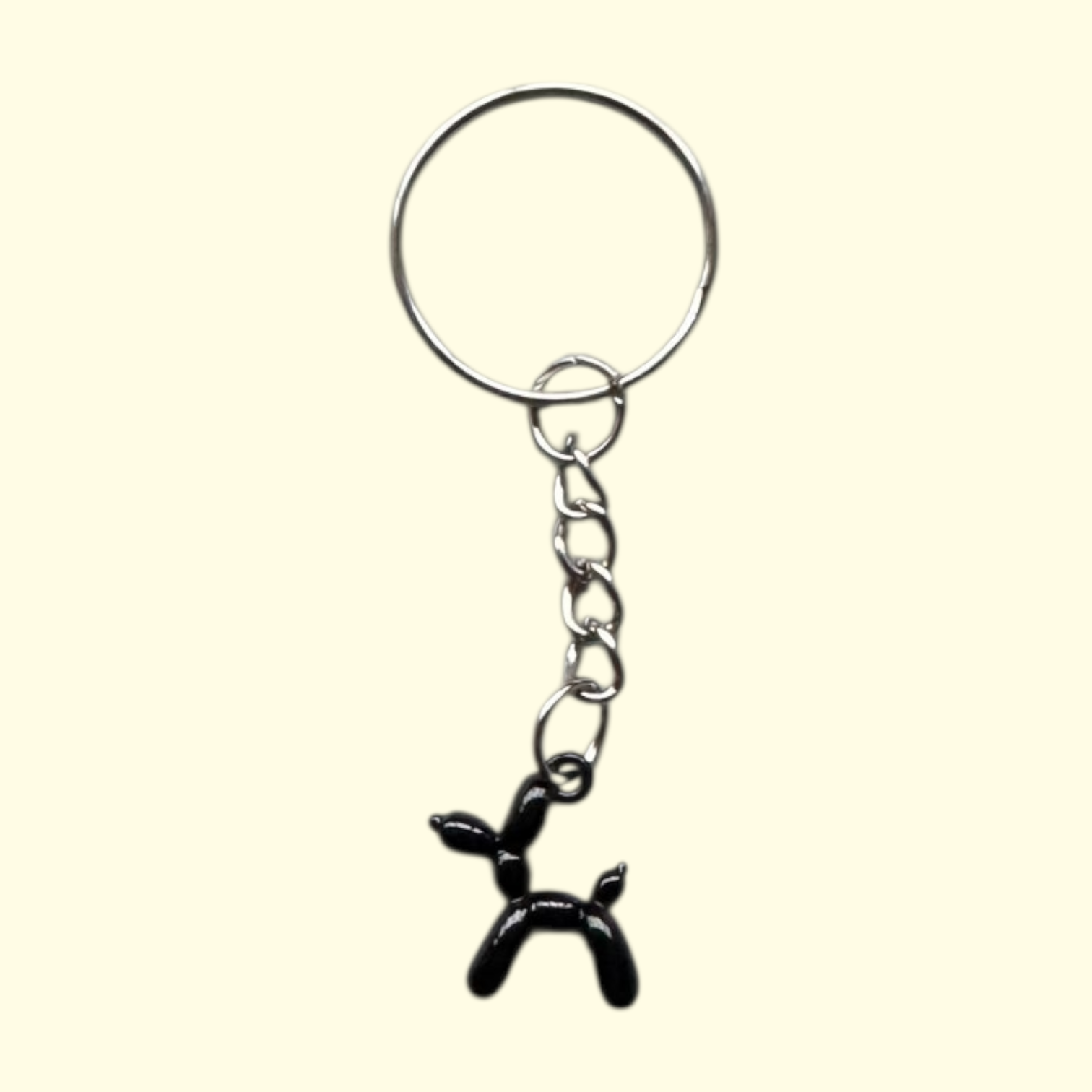 Balloon Dog Black Keyring