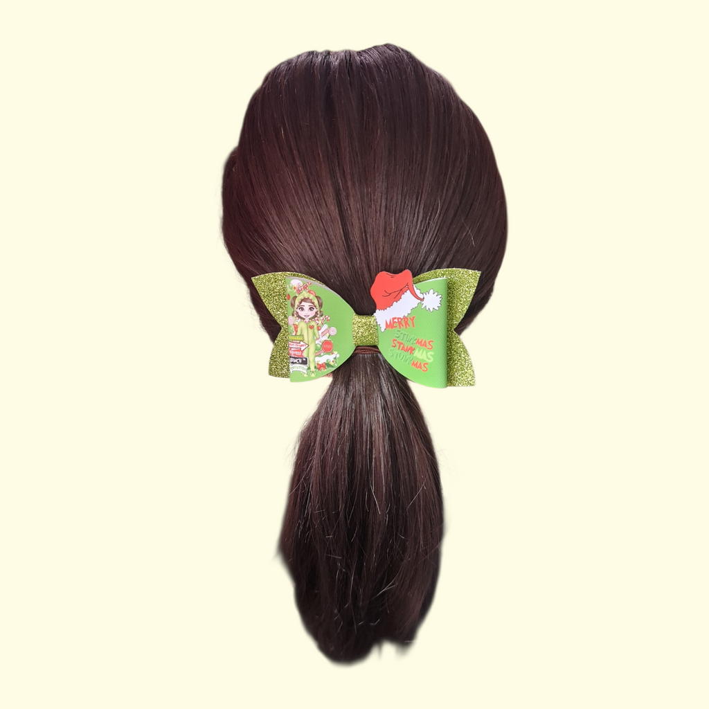 The Grinch Brunette Standard Hair Bow