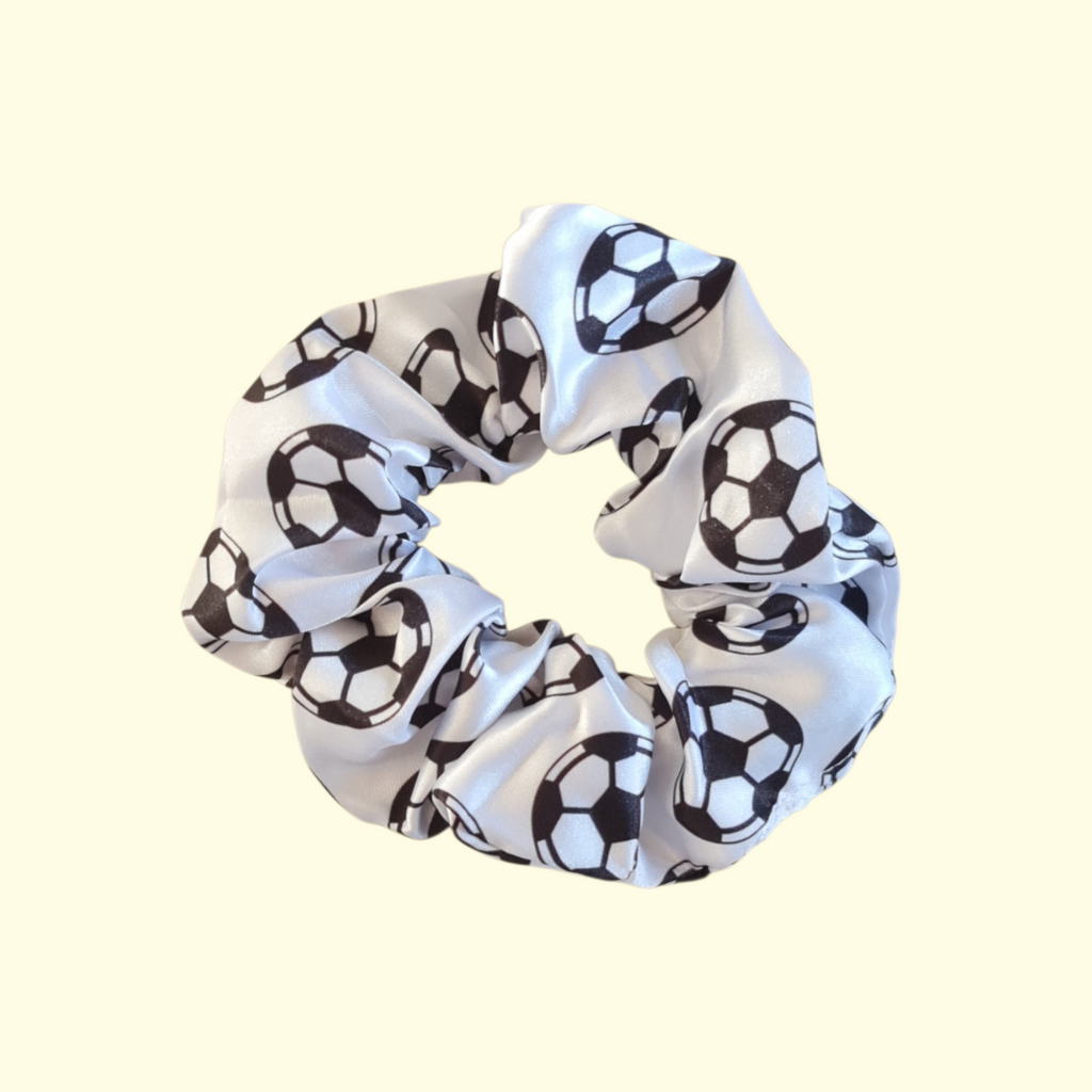Football White Hair Scrunchie