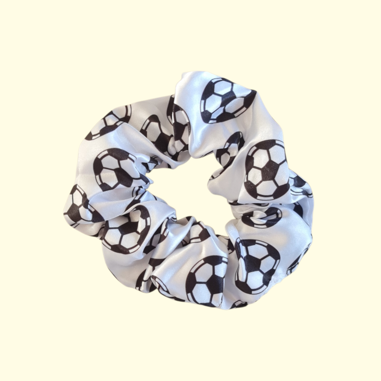 Football White Hair Scrunchie