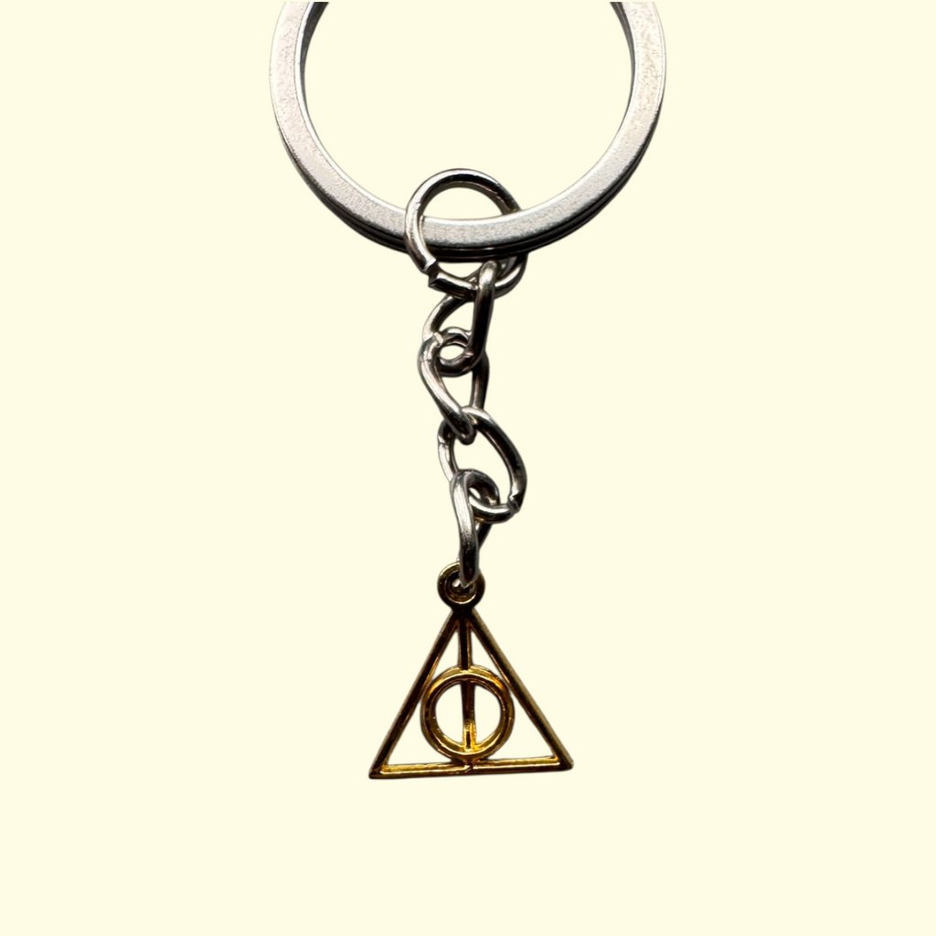 Harry Potter Deathly Hallows Gold Keyring