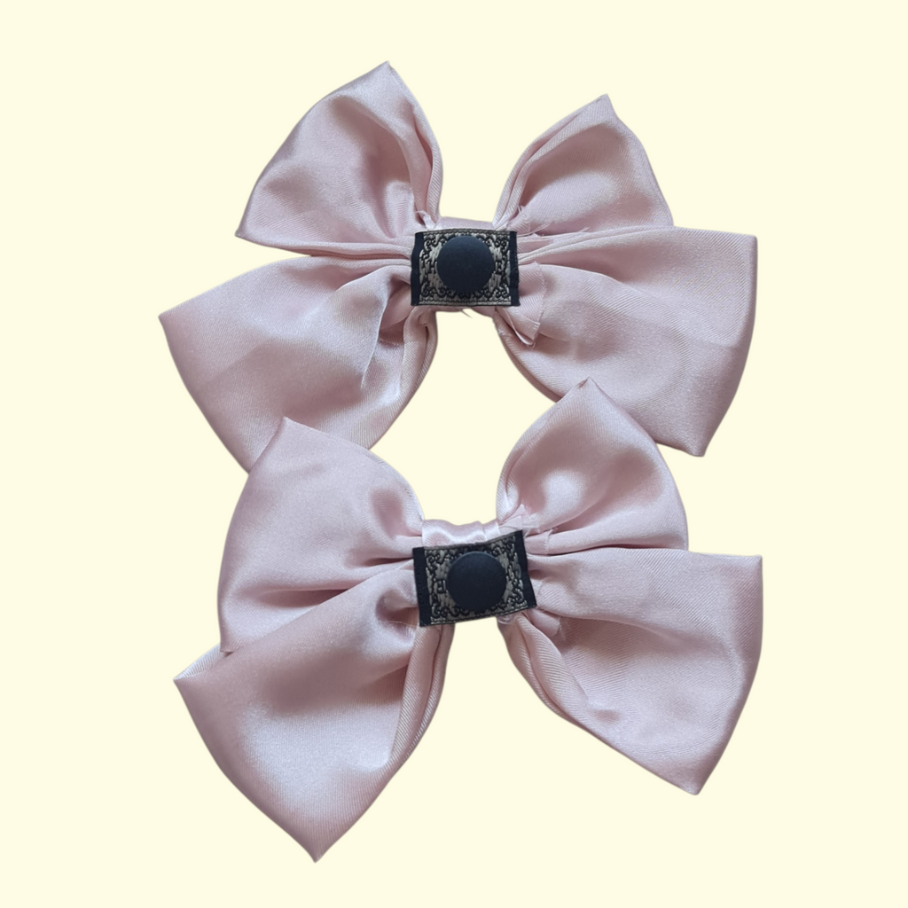 Bow Dusky Pink Crocs Charms x2
