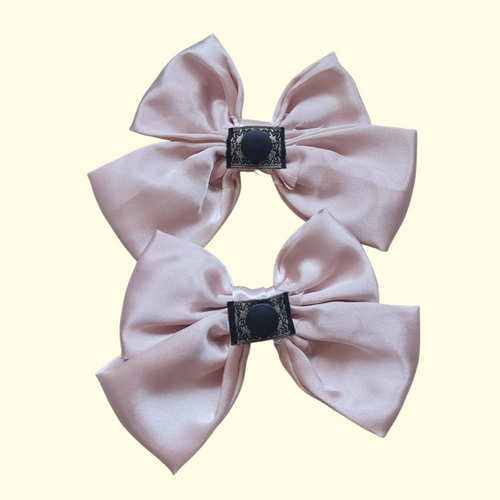 Bow Dusky Pink Crocs Charms x2