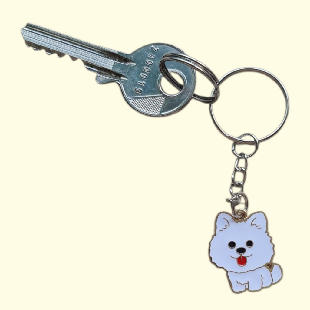 Dog Pomeranian Keyring