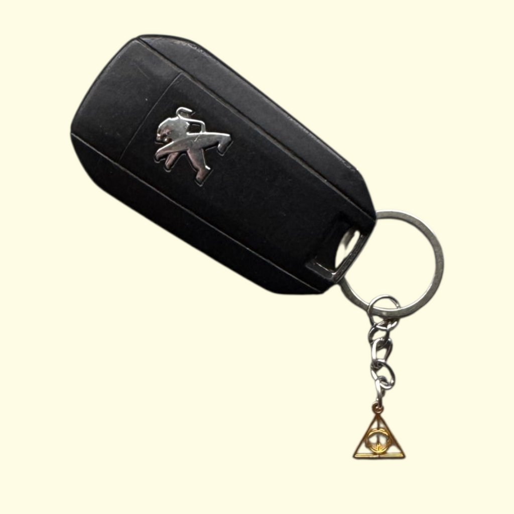 Harry Potter Deathly Hallows Gold Keyring