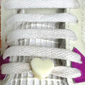 Heart Cream Shoelace Charms