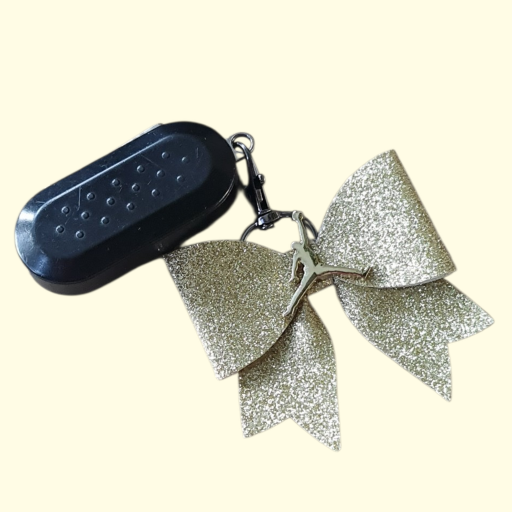 Soft Gold Glitter Gold Jumpman Bag Charm