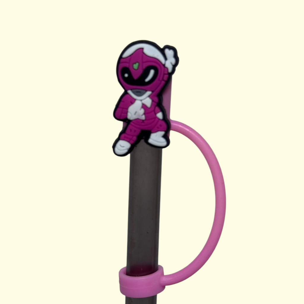 Power Ranger Pink Straw Topper