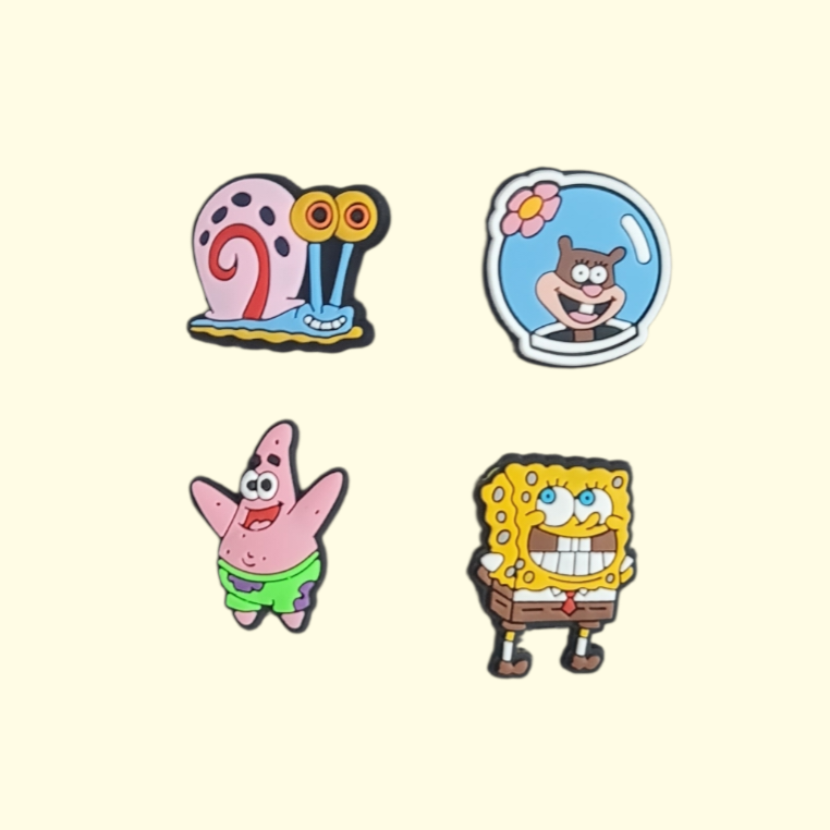 Spongebob Crocs Charms x4
