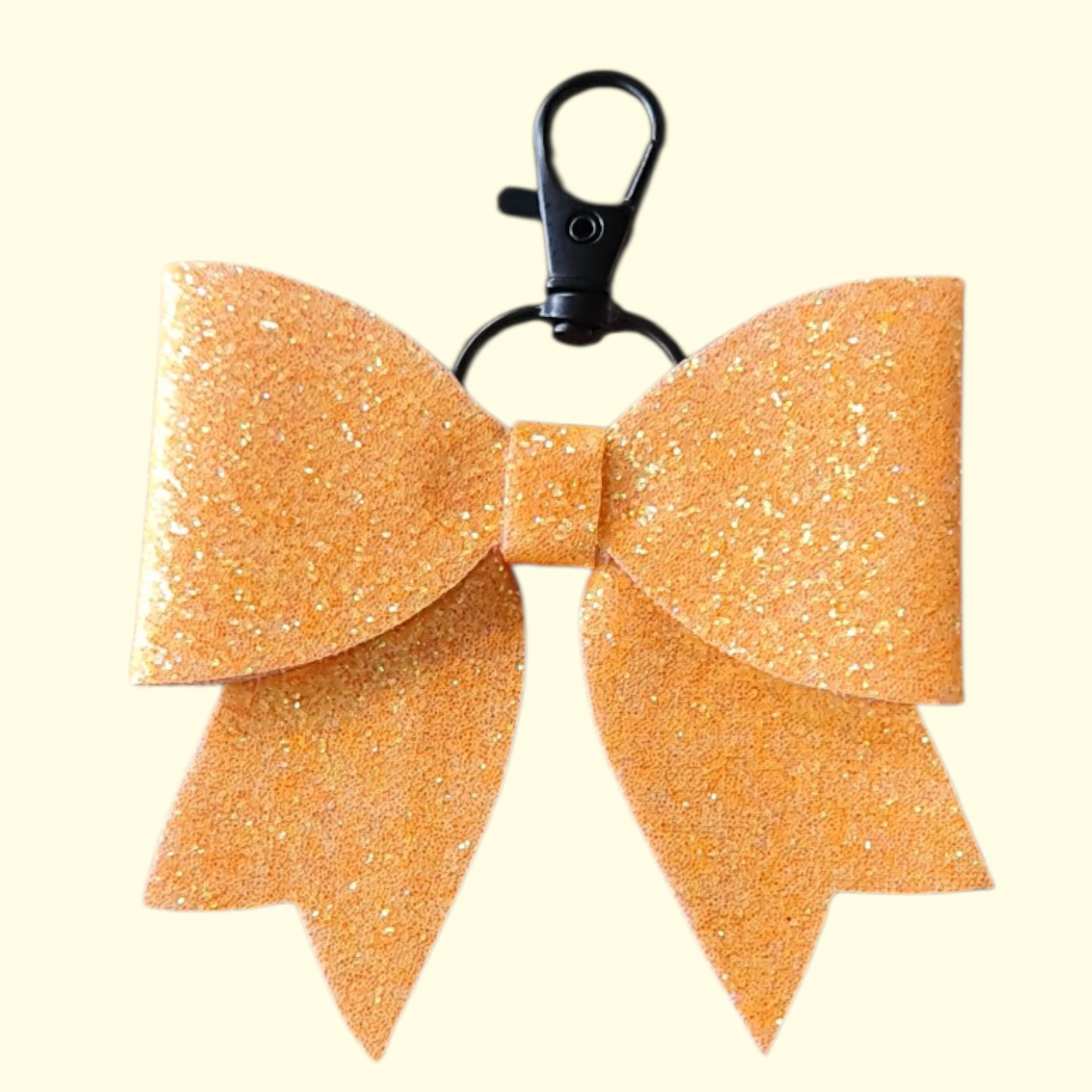 Orange Glitter Bag Charm