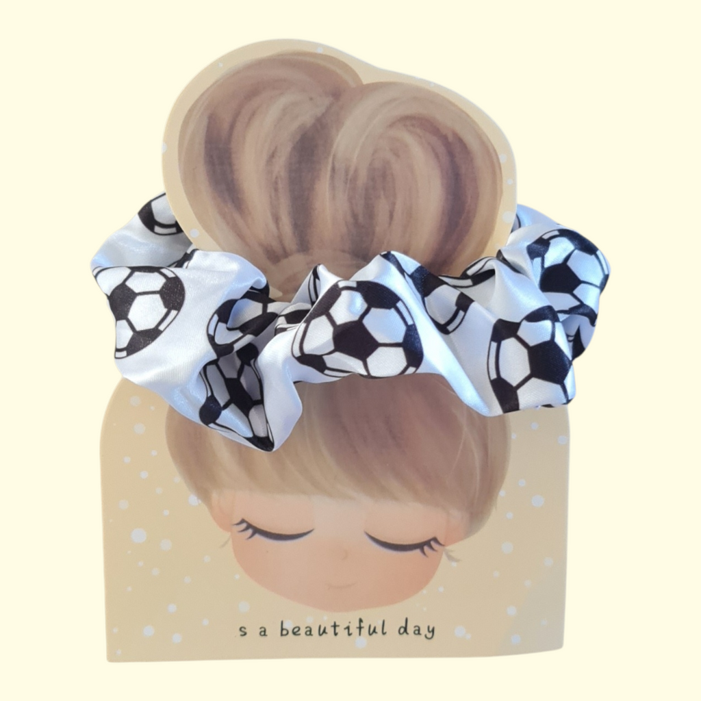 Football White Hair Scrunchie