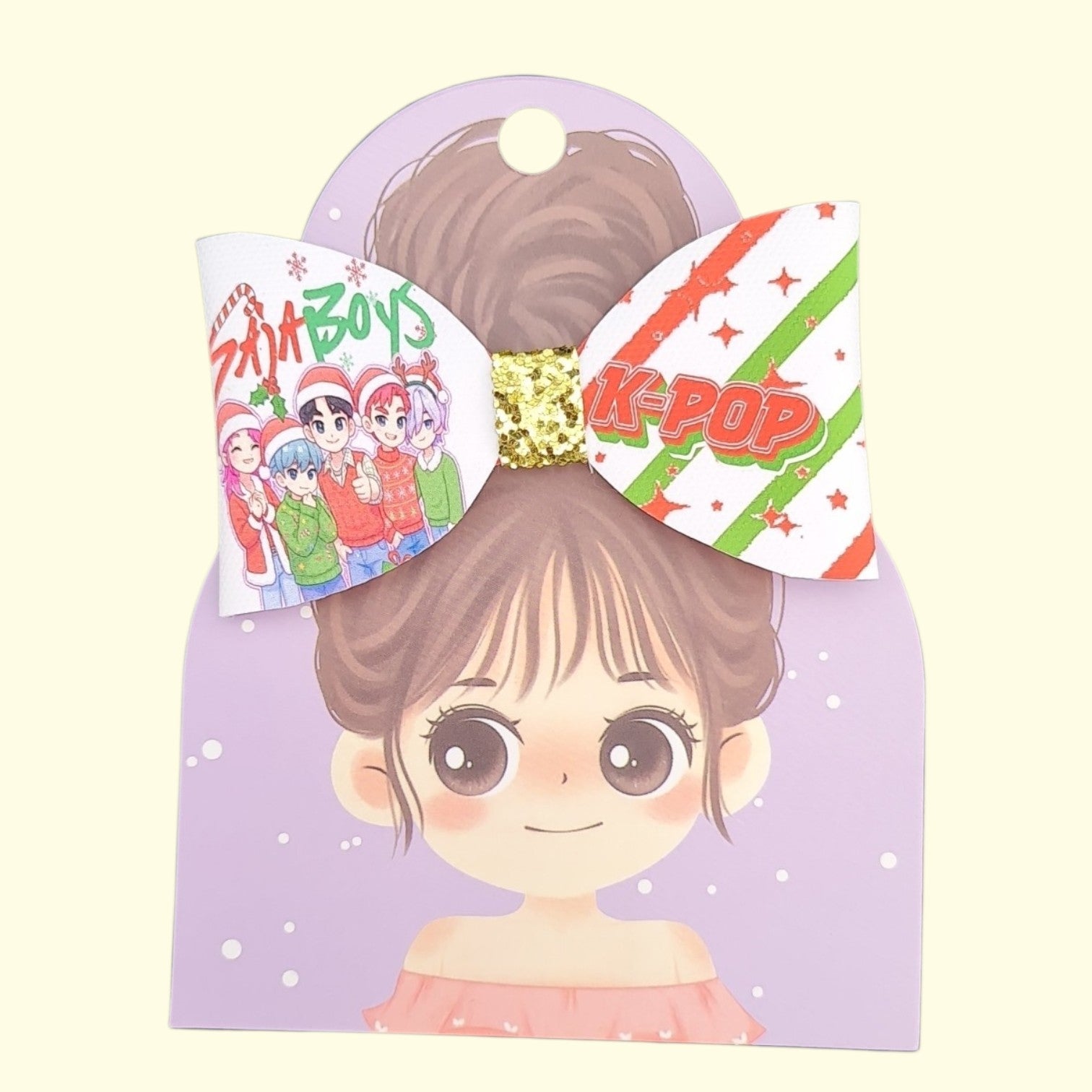 Christmas Saja Boys Single Hair Bow