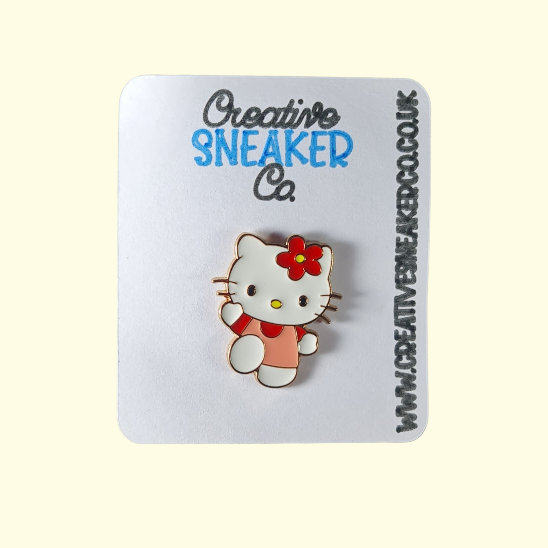 Hello Kitty Flower Pin Badge