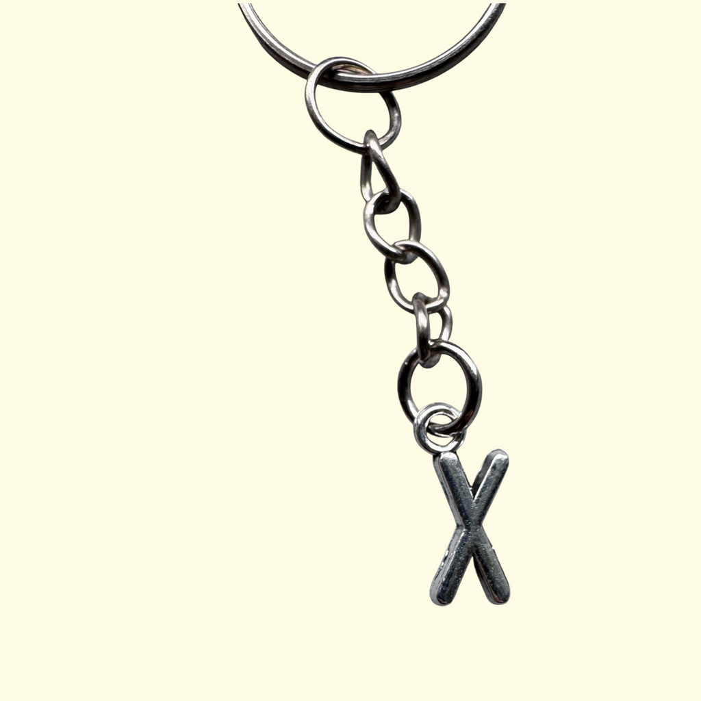 Letter X Keyring