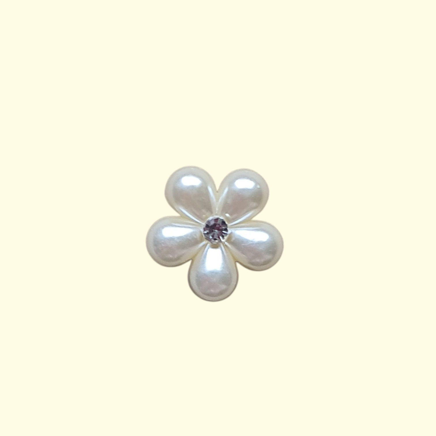 Gold Pearl Heart Crocs Charms x4