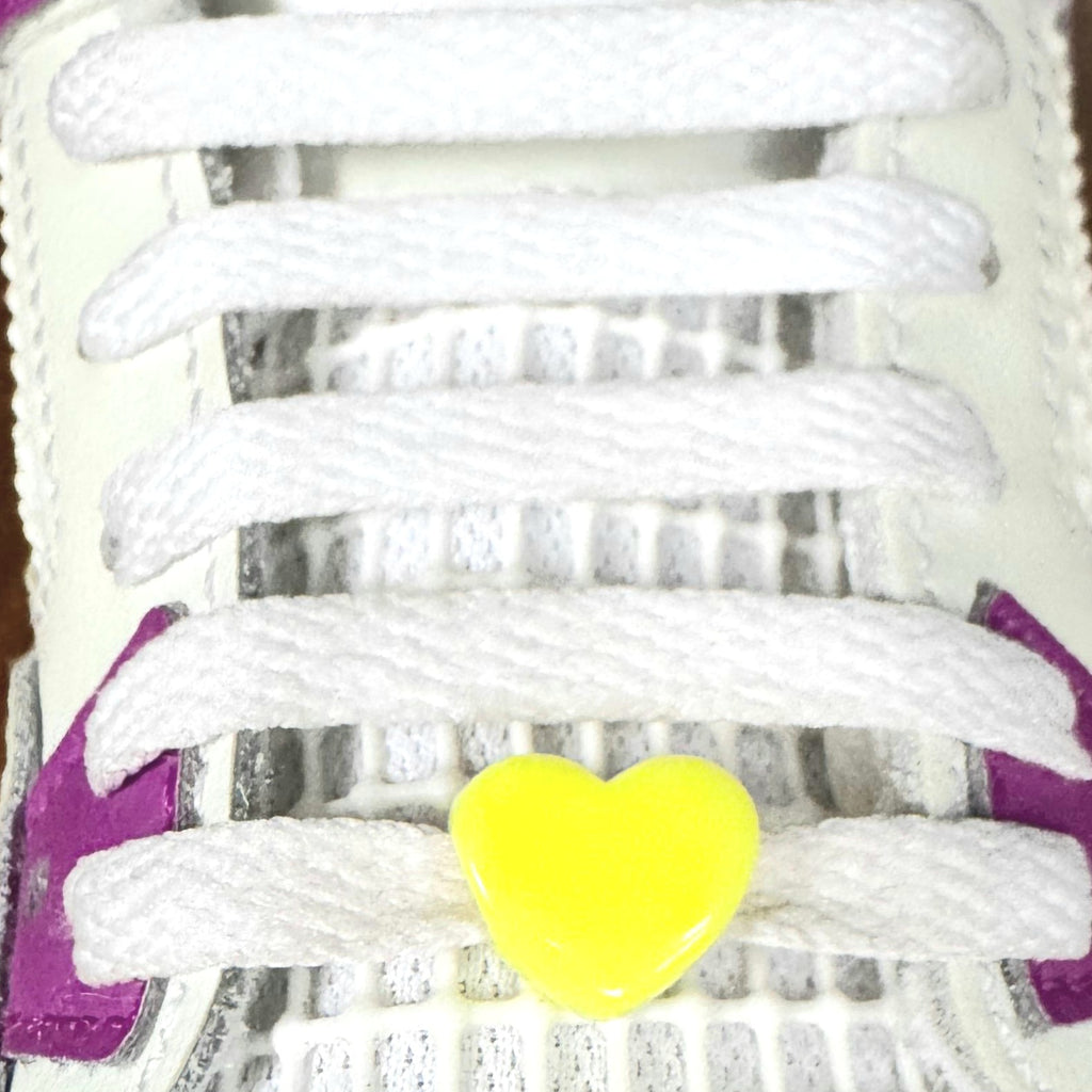 Heart Yellow Shoelace Charms