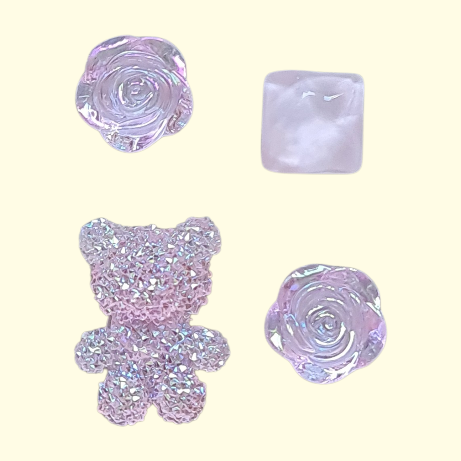 Pink Bear Crocs Charms x4