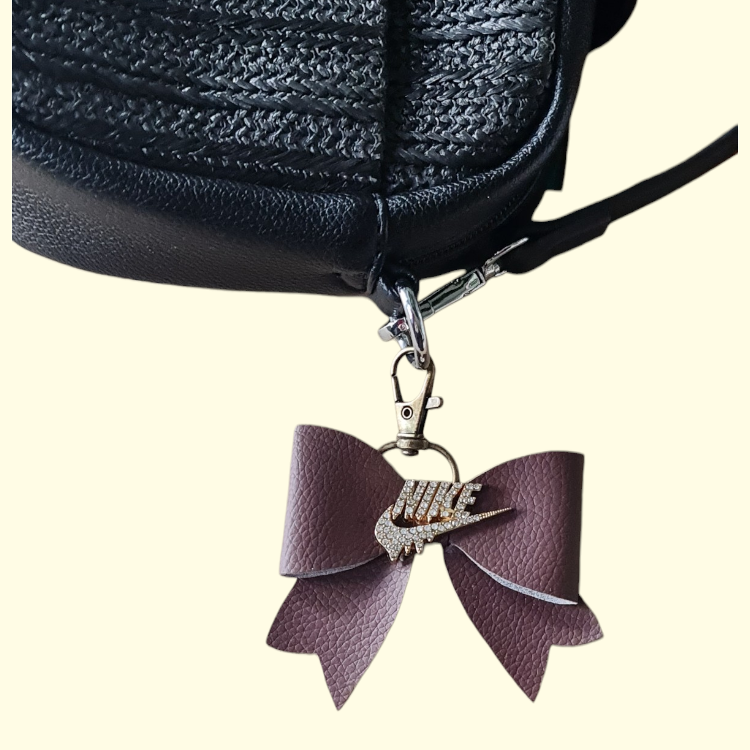 Brown Gold Nike Swoosh Bag Charm