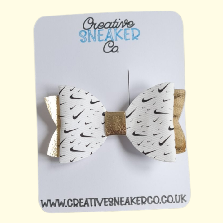 Swoosh Gold Hair Bow