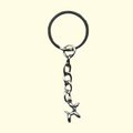 Balloon Dog Silver Keyring