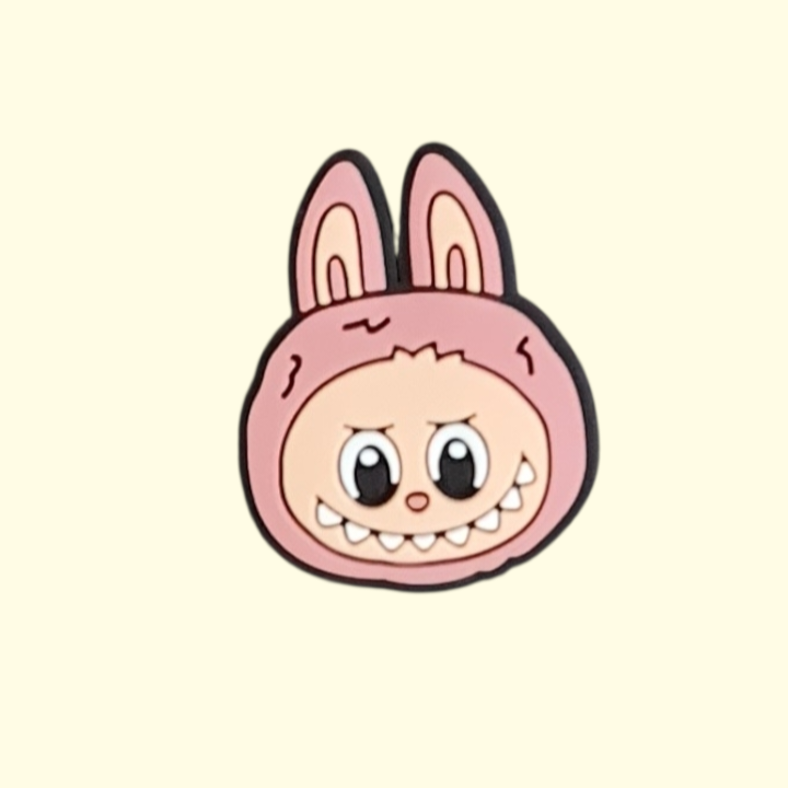 Labubu Face Crocs Charms x4