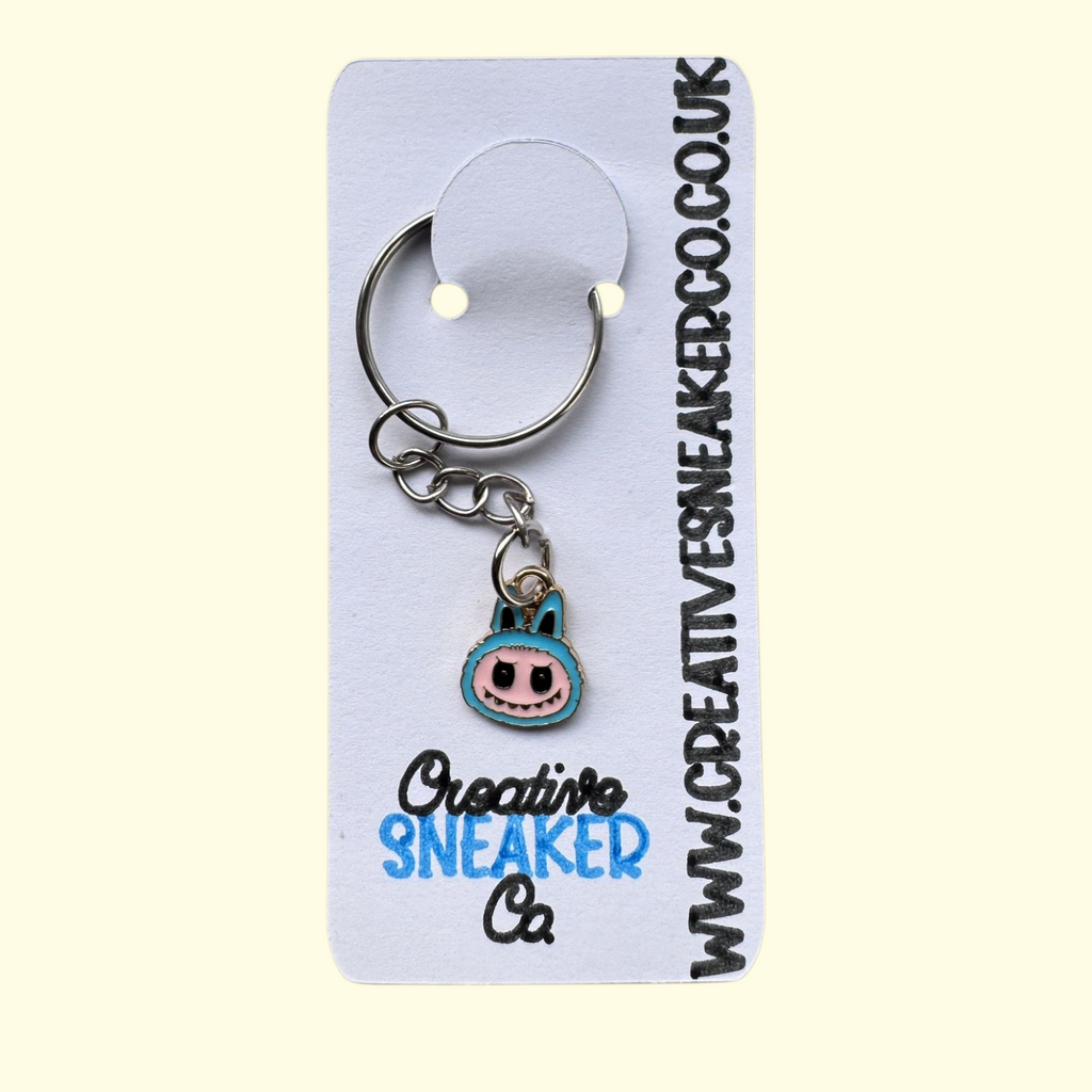 Labubu Face Blue Keyring