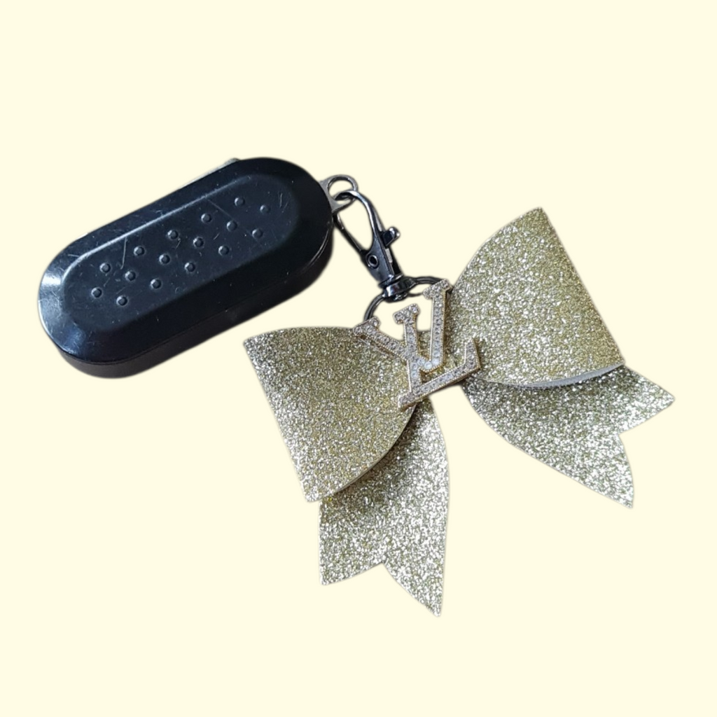 Soft Gold Glitter Gold LV Bag Charm