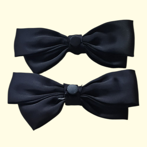 Bow Black Crocs Charms x2