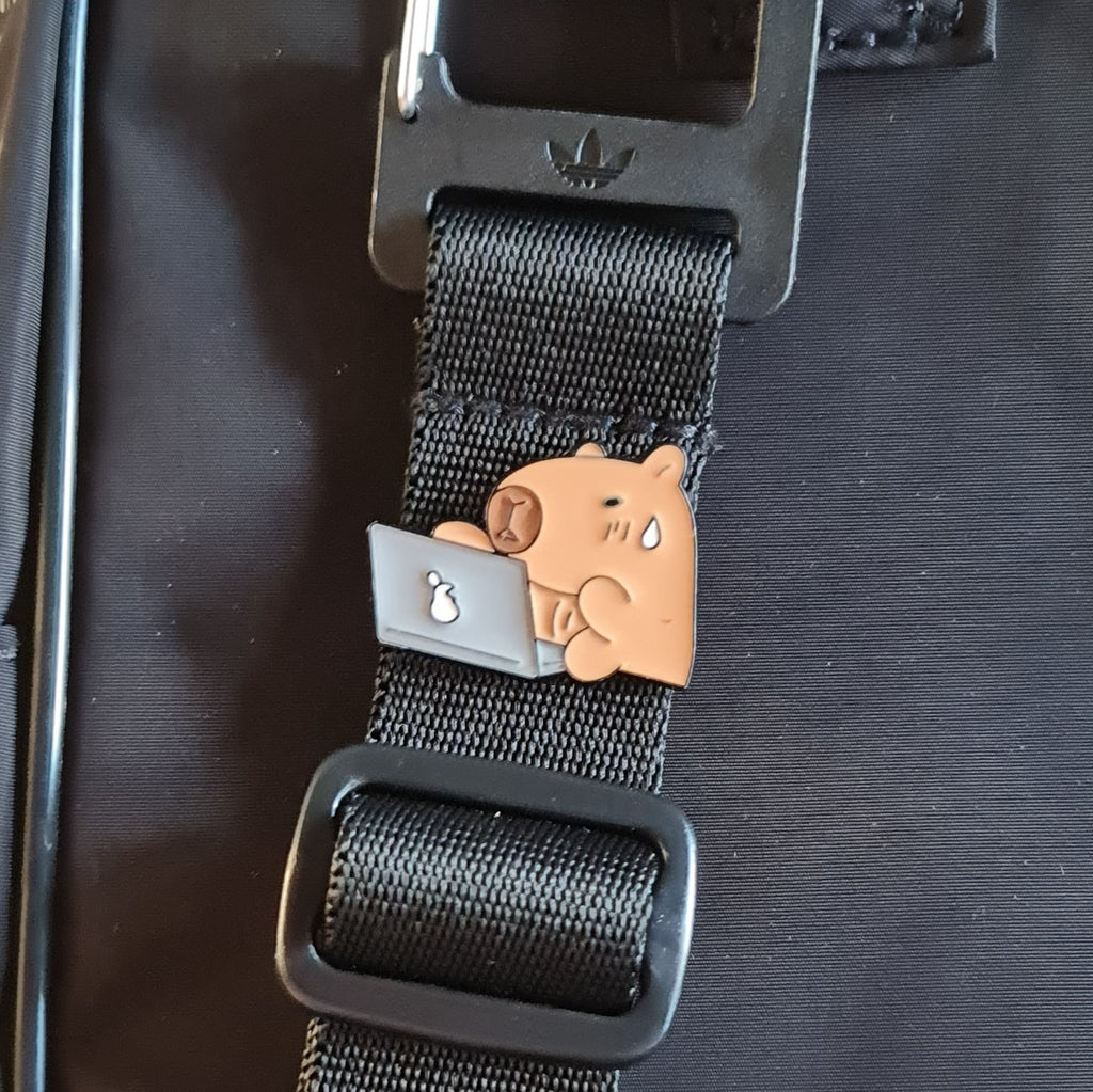 Capybara Laptop Pin Badge