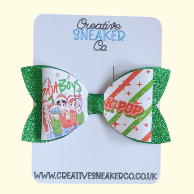 Christmas Saja Boys Standard Hair Bow