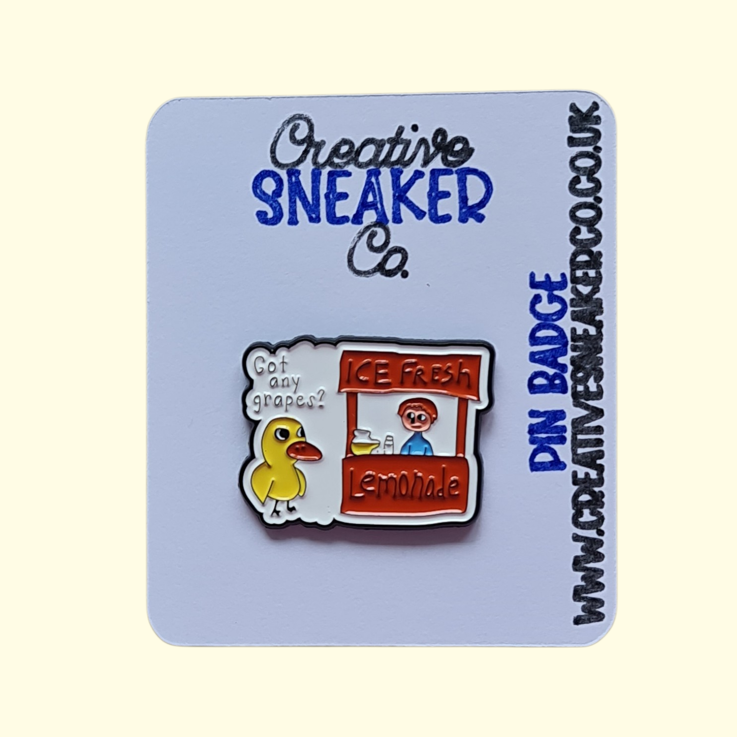 Duck Lemonade Stand Pin Badge